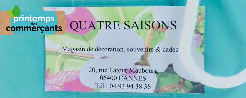 Quatre Saisons Cannes : 5€ offerts